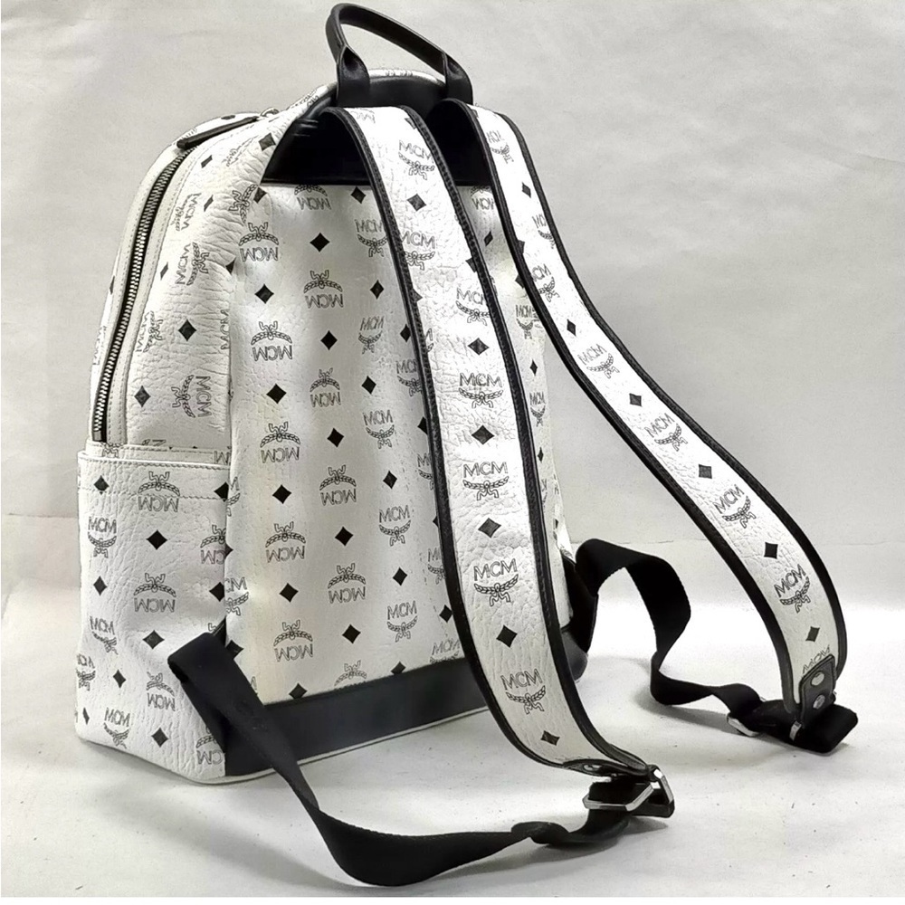 MCM Backpack White PVC - Picture 3 of 8